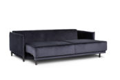 In picture: Lucas 3BM opening into bed position. Fabric: Harmony 79. Leg: 121 black.