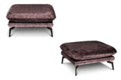 In picture: Style Footstool 80x80 cm. Fabric: Adore 68. Leg: 122 matte black.