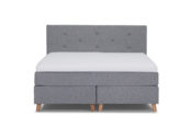 In picture: Continental Seili with Seili headboard and SuperMega topmattress. Fabric: Amanda 12. Leg: 51, oak.